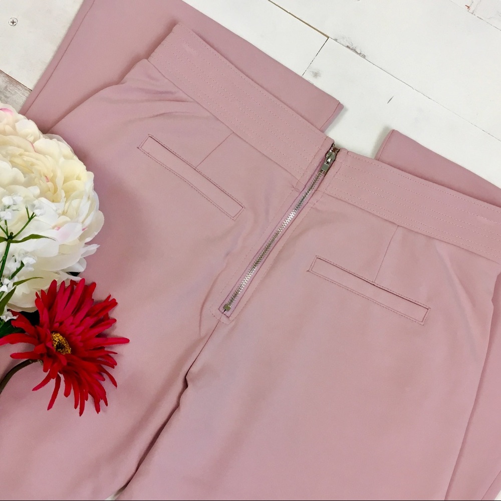 *CLEARANCE* Dusty Rose Wide Leg Trousers - Picture 5 of 8